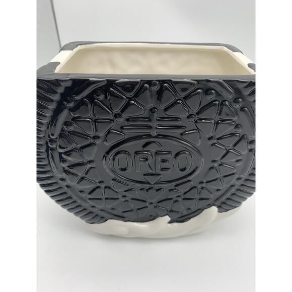 Oreo Milk Splash Cookie Jar Ceramic Cookies 9.5" Progressive Promotions *Crazing - Picture 6 of 16